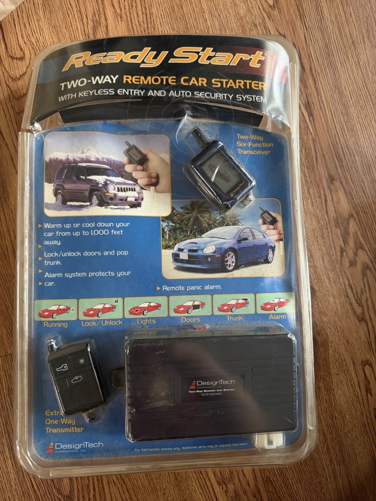 Design Tech Ready Start 490599 Two Way Remote Car Starter Security Keyless Entry