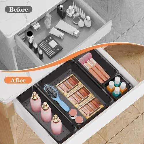 25 PCS Plastic Drawer Organizer Set, 4-Size Versatile Organizer Trays & storage.