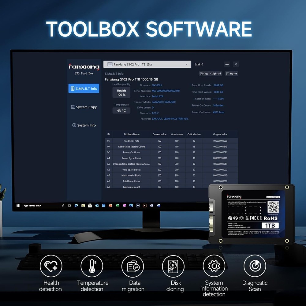 512GB 25 Inch SATA III Internal Solid State Drive SSD