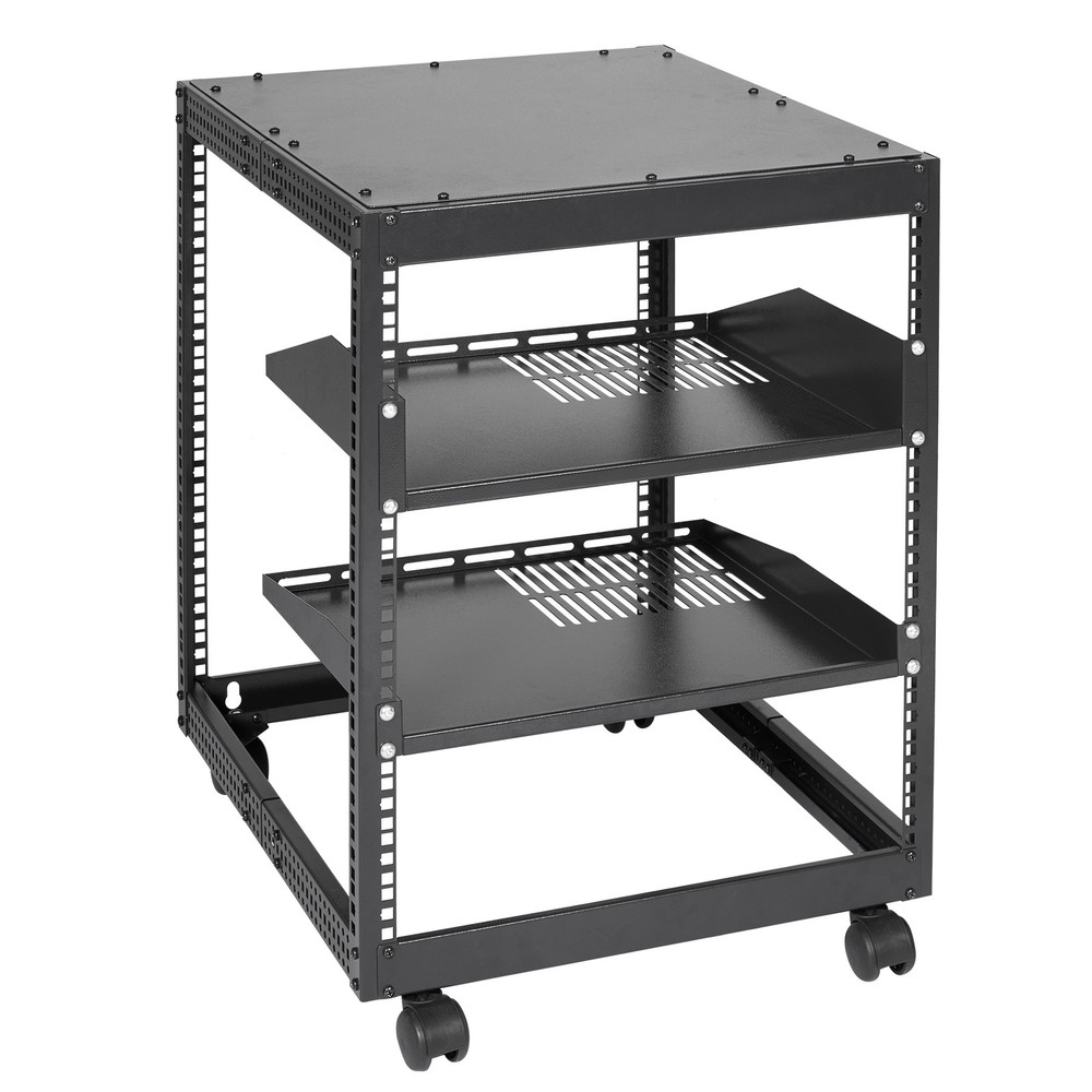 VEVOR 12U 4 Post Open Frame Server Rack Network Enclosure 23''-40'' Adjustable