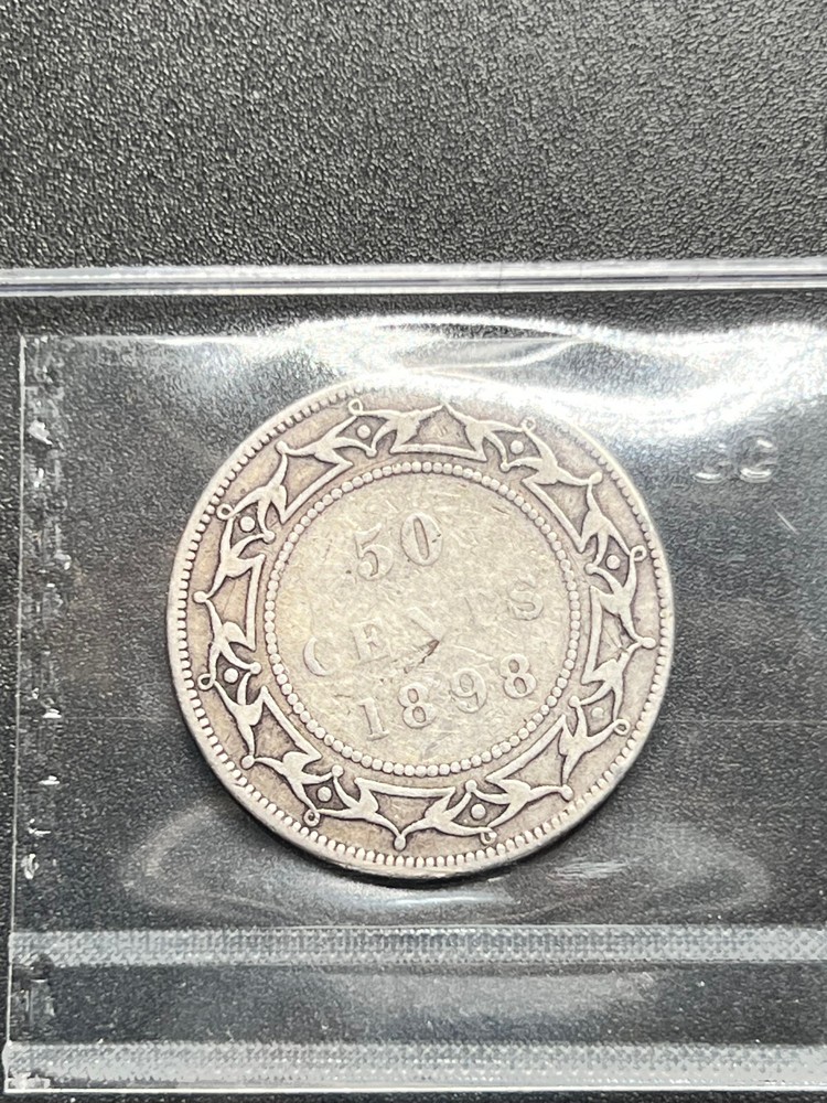 1898 NFLD 50 Cent CCCS Graded VG-8