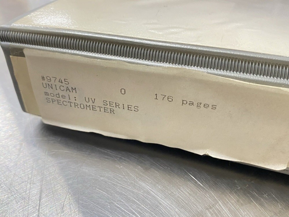 ATI Unicam UV Series Spectrometers - Users Guide / Instructions Manual