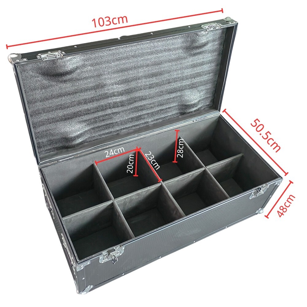 US Shipping LED Par Light Flight Case with Wheels Empty Par Light Flycase 8in1