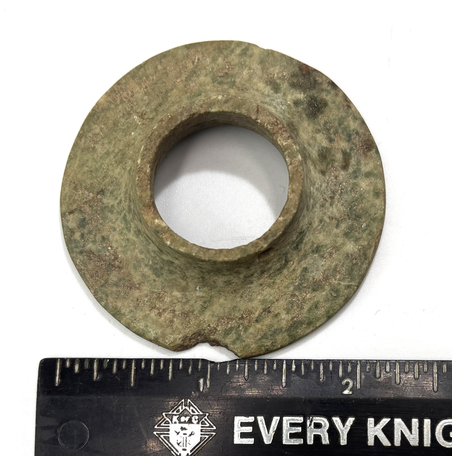 Pair Pre-Columbian Jade Mayan Ear Spools Artifacts