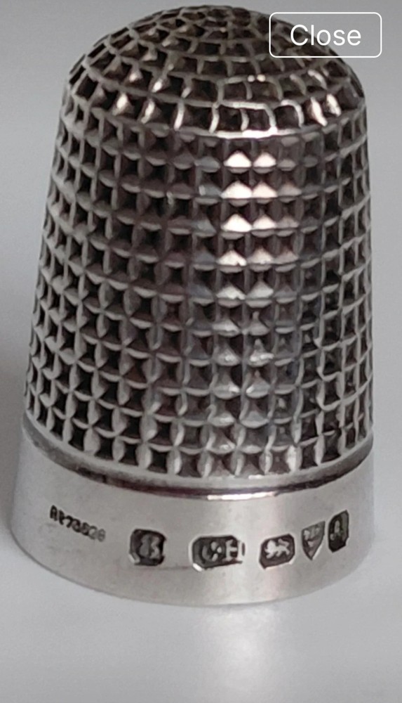 Antique Victorian Charles Horner Sterling Silver Thimble
