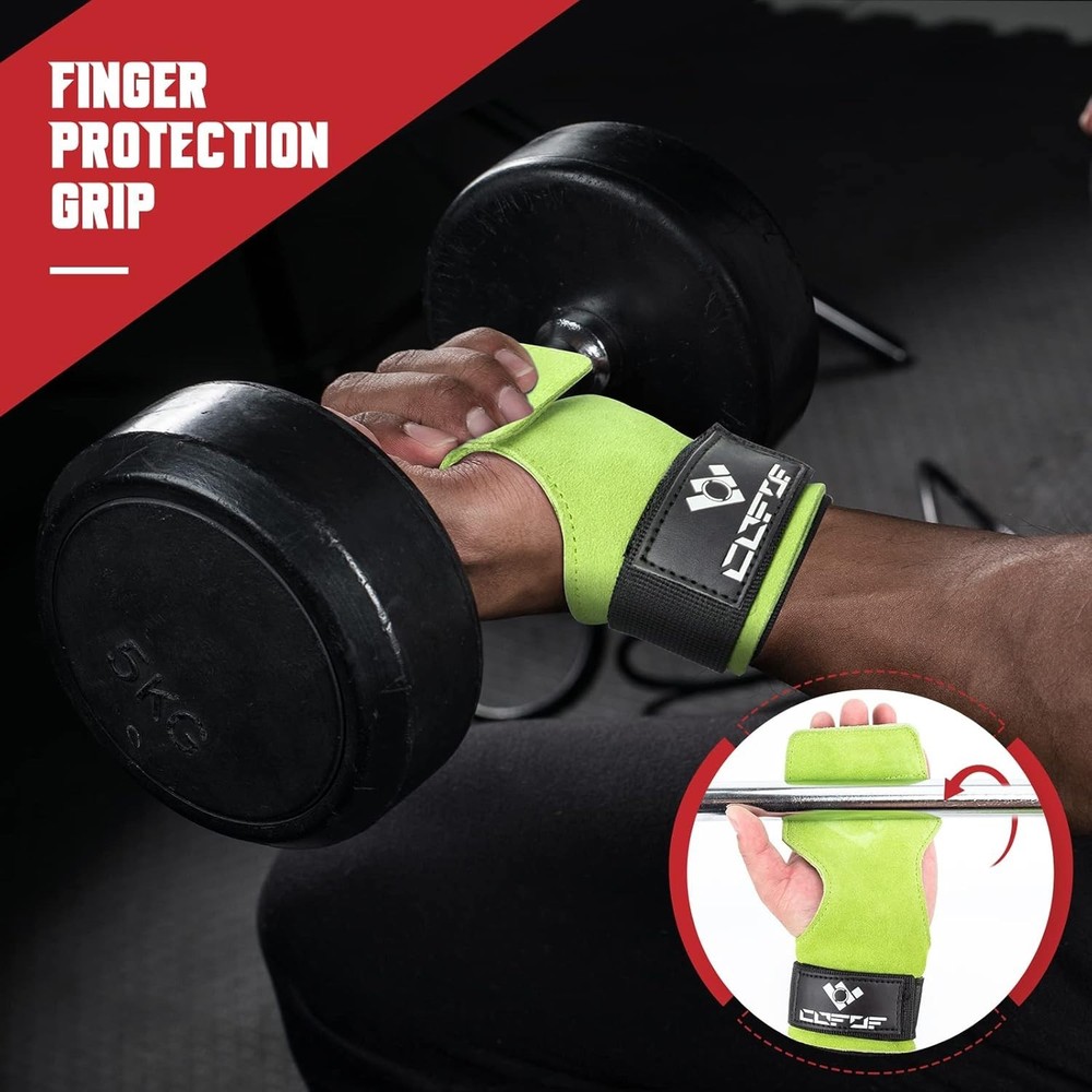 Double Layer Leather Weightlifting Wrist Straps - Adjustable Comfort Fit