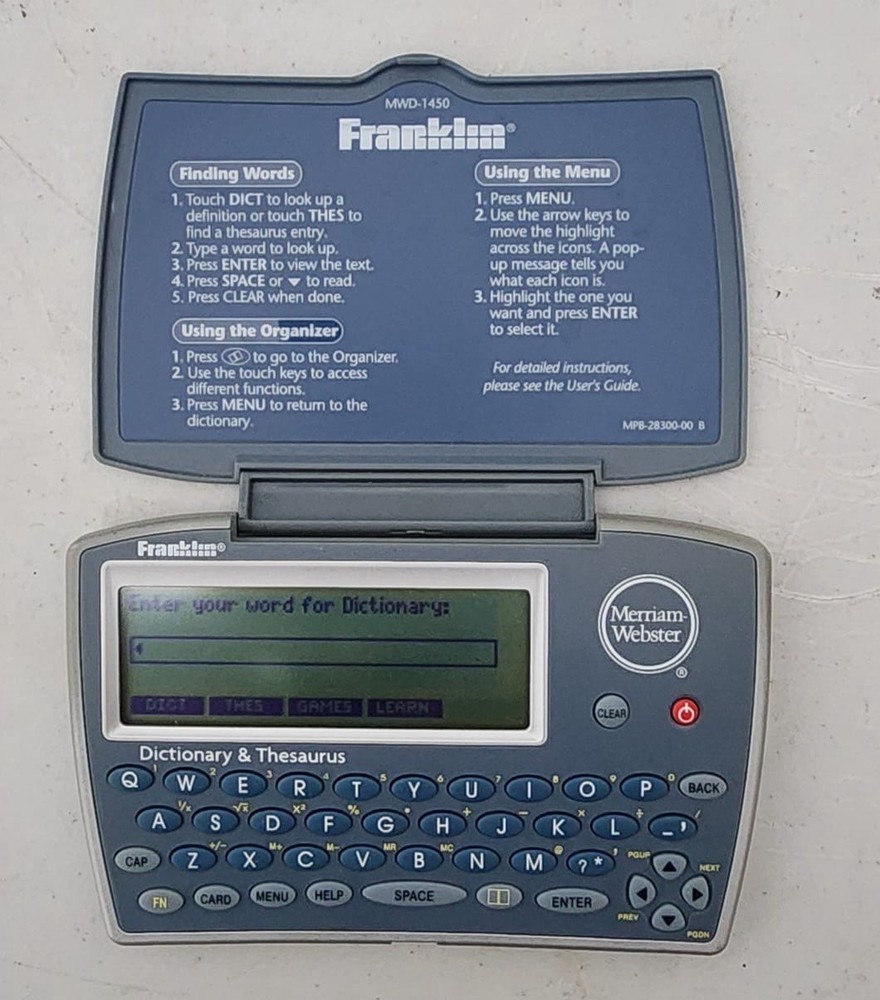 Franklin MWD-1450 Dictionary Merriam-Web Thesaurus Organizer