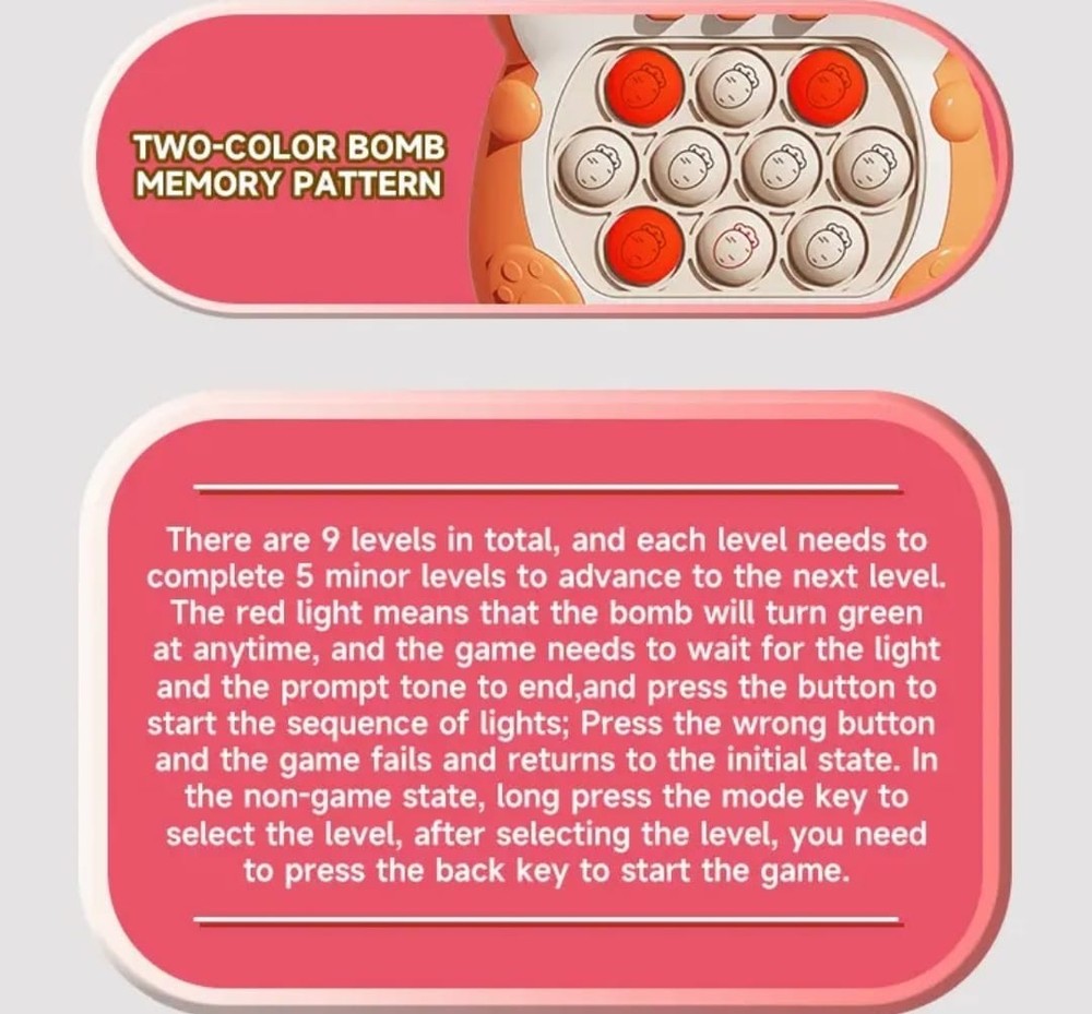 Memory Comprehension Responsiveness Educational Fast Bush kids Game Challenge