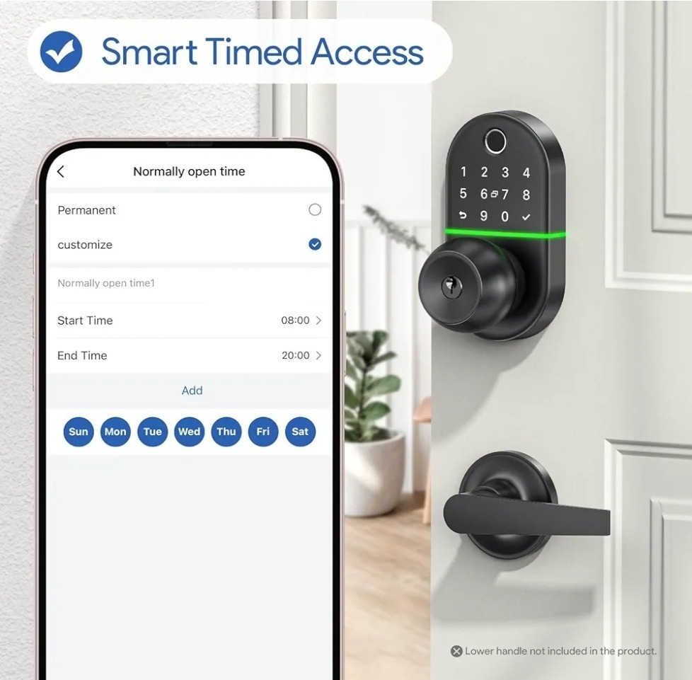 Keypad Digital Lock, Biometric Lock with Fingerprint, Easy Installation