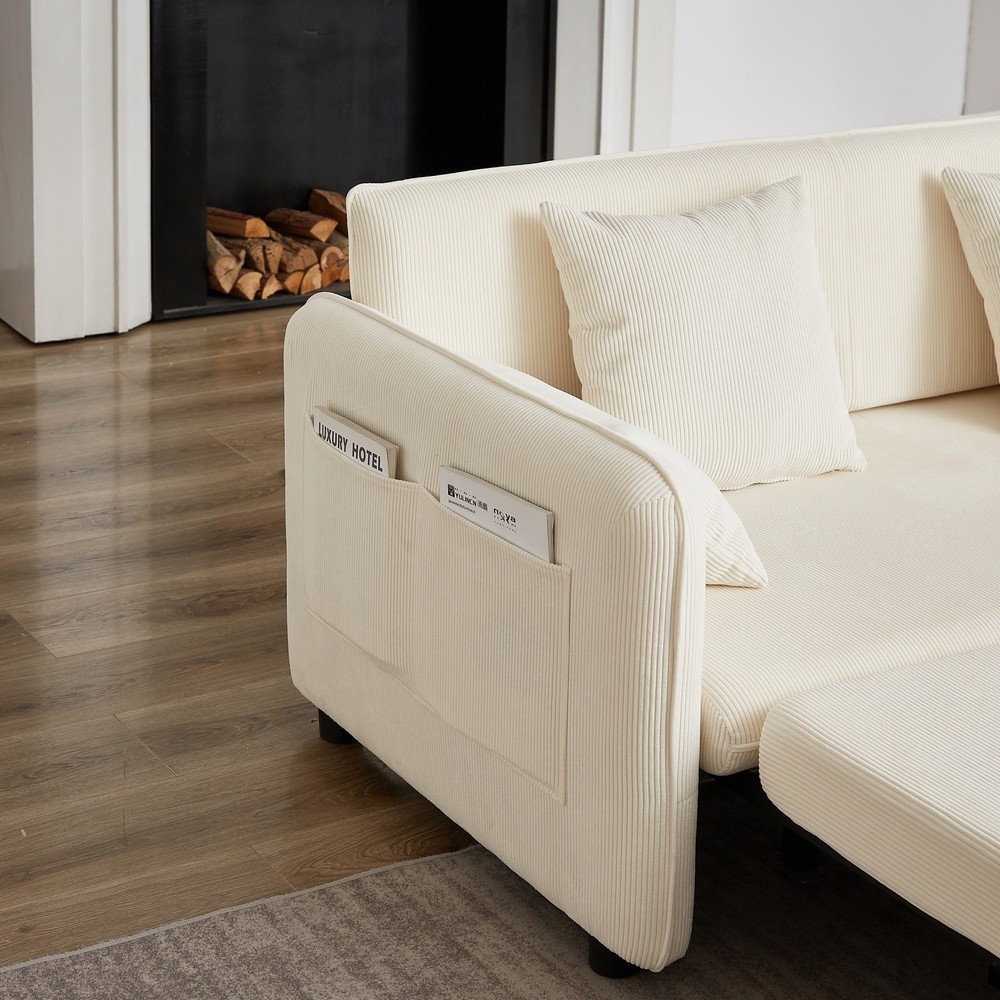 Convertible Sofa Bed 3 in 1 Multi-Function Folding Sleeper Sofa Bed with Pillows