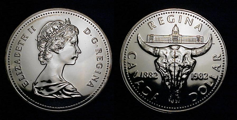 CANADA 1982 Regina Silver Dollar BU