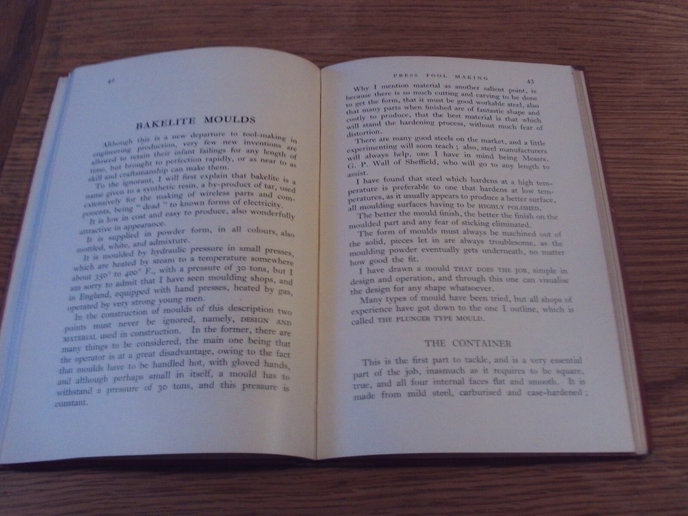 Press Tool Making Very scarce vintage book