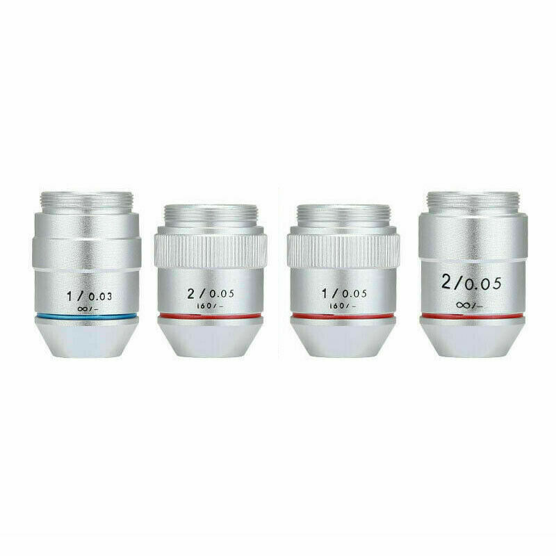 1PC 195 1X 2X RMS Achromatic Infinity Objective Lens for Biological Microscope