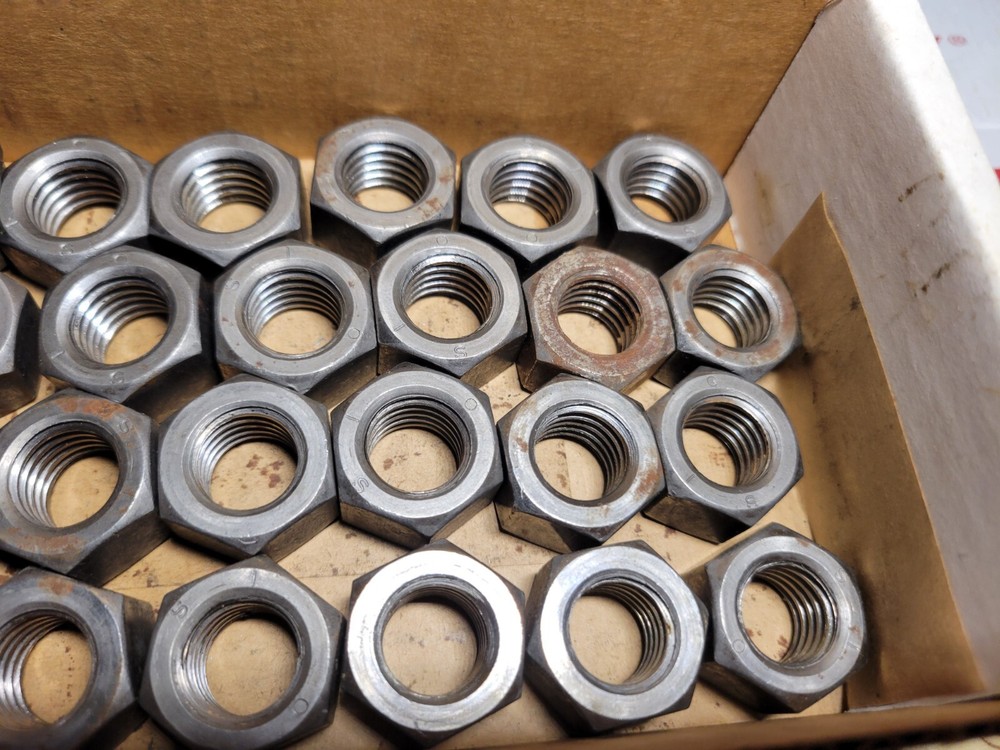 (5) 5/8-11 Left Hand Reverse Thread Hex Nuts LH Lot Fine