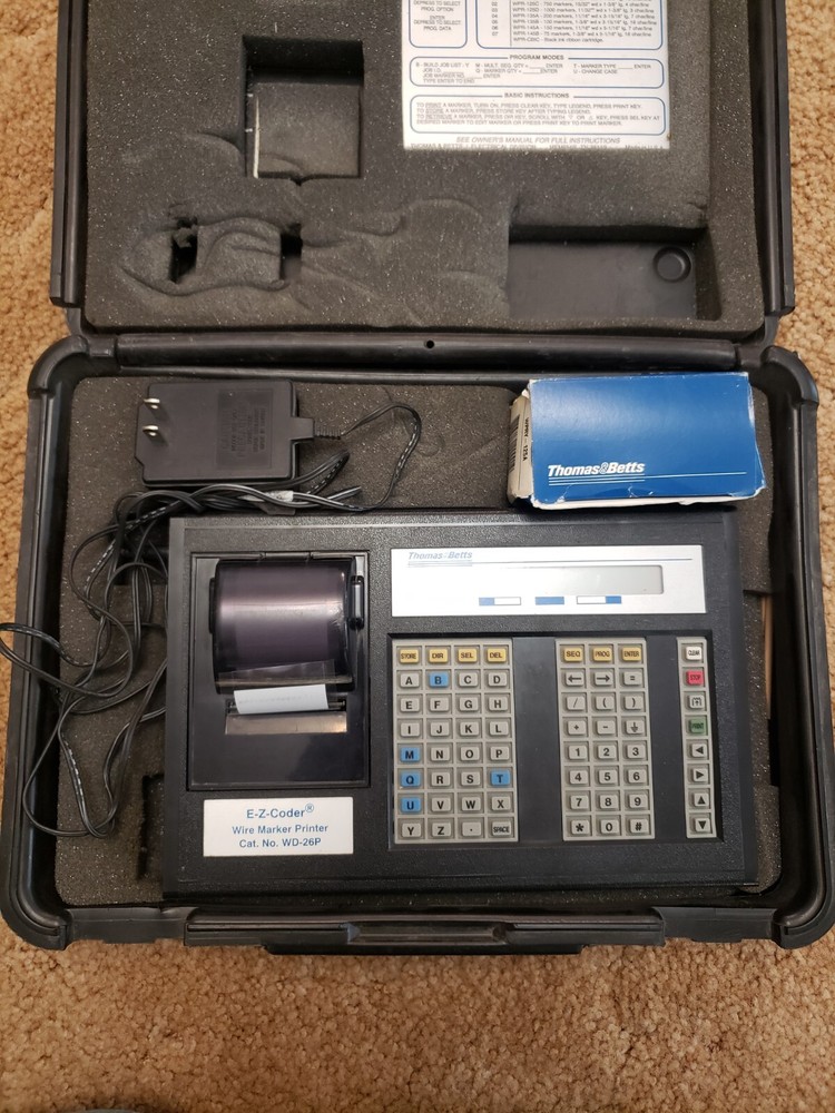 THOMAS BETTS WD-26P E-Z-CODER WIRE MARKER PRINTER