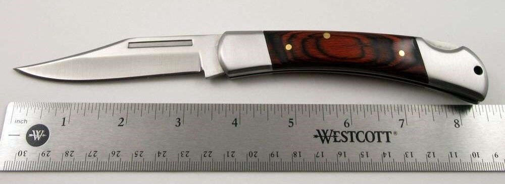 Large Classic 8-3/4" Lockback Folding Knife - Beautiful Rosewood Handles NEW 110