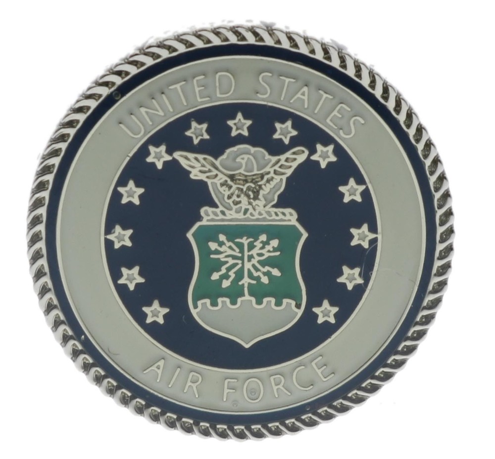 Air Force Eagle Shield 7/8 inch hat lapel pin Bing AF F6D15D