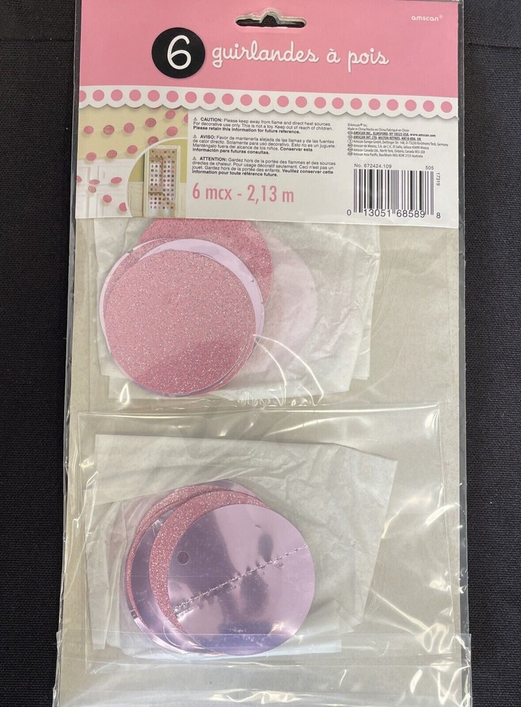 6 Dot Garlands - Pink