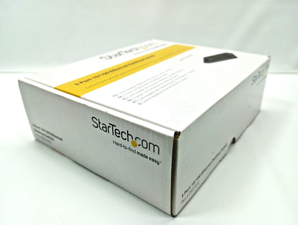 NEW StarTech.com DS51072 Unmanaged 5-Port Fast Ethernet Switch, unopened package