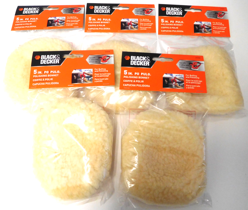 Black & Decker U1310 5" Polishing Bonnets 2 Packs