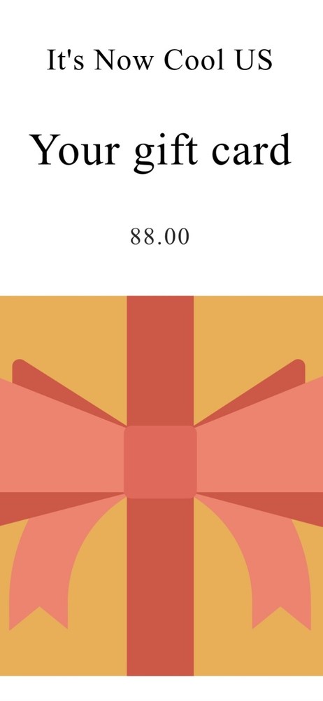 its now cool gift card $88