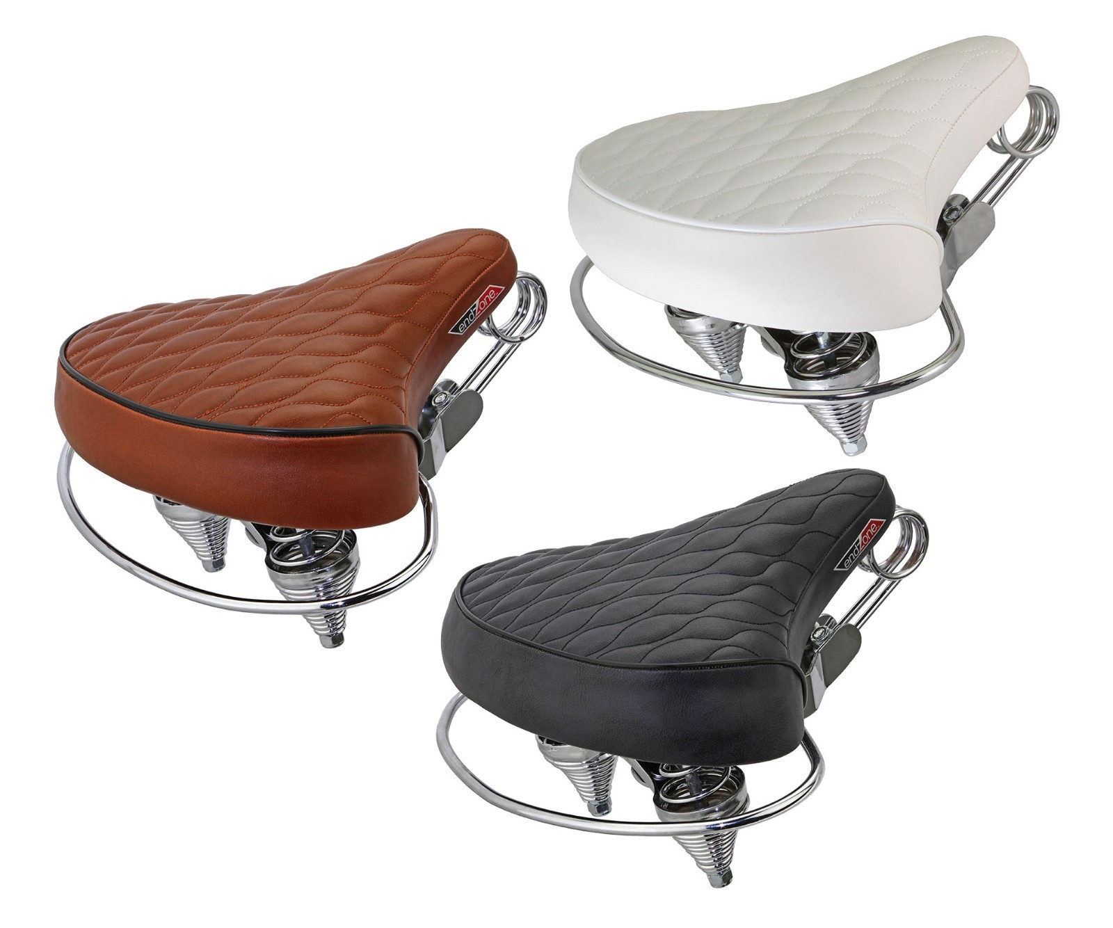 Beach Cruiser Chopper Bicycle Saddle Seat Diamond Stitched Web Spring Bike.