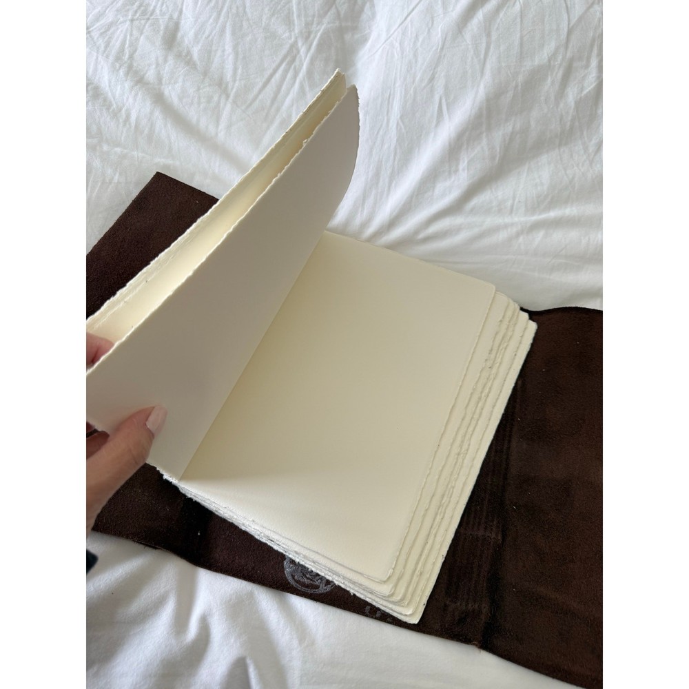 Distressed Leather Cover Brown Blank Journal Diary | DIY Binding Project