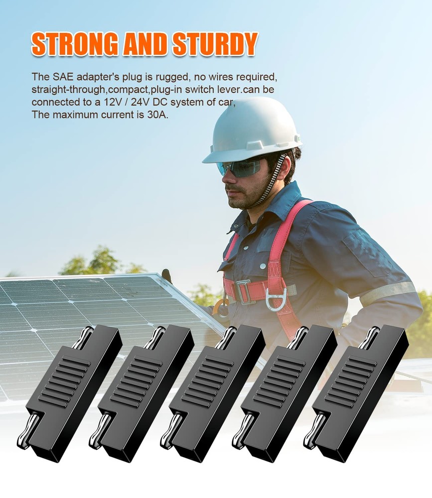 BERLAT SAE Connector SAE to SAE Polarity Reverse Quick Disconnect Cable Plug ...