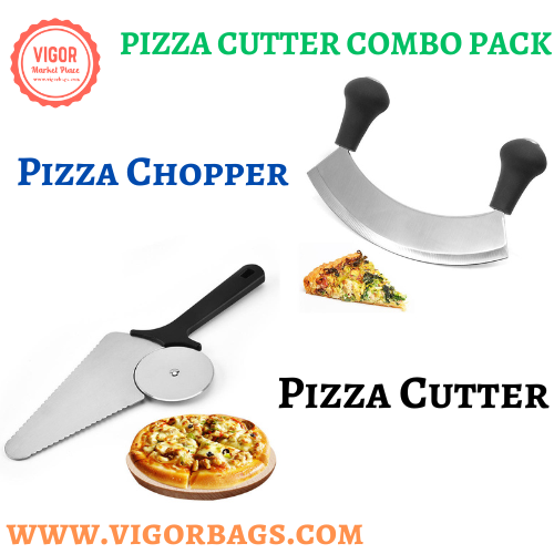 Handy Salad, Pizza Chopper & Pizza Cutter and Server Slicer Super Sharp Combo Pa