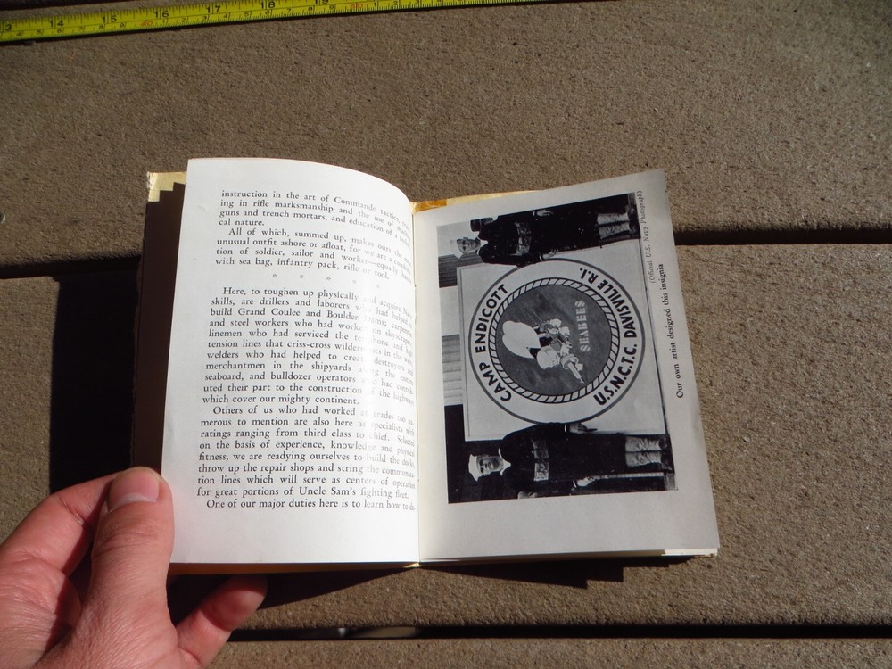 WW2 USN US Navy CB Seabees Construction Training Camp Edicott Souvenir Booklet