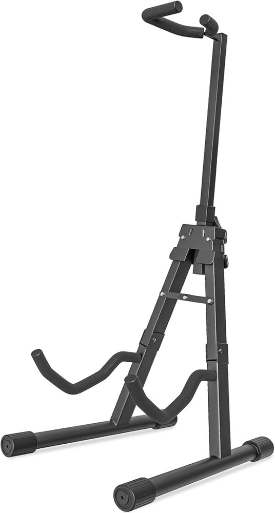 Adjustable Folding Guitar Stand, A-Shape with Neck Holder, Fully Assembled - for