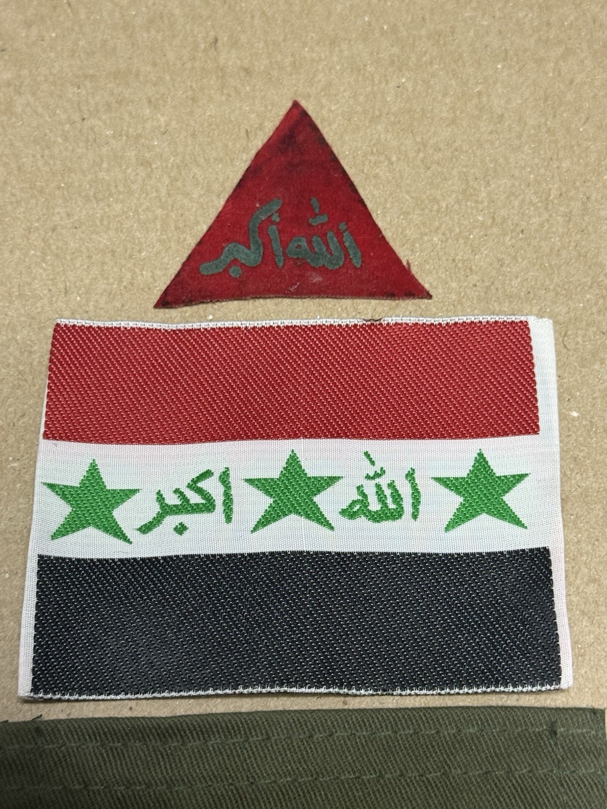 Vintage Iraqi Republican Guards corporal Rank W/ Iraqi Flag & Red Triangle 90’s
