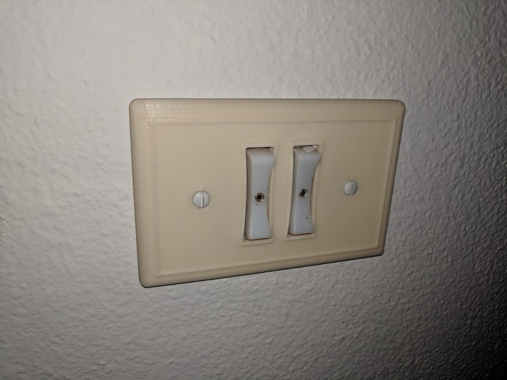 WHITE ONLY Duplex (2) Remcon Switch Plate Low Voltage Cover