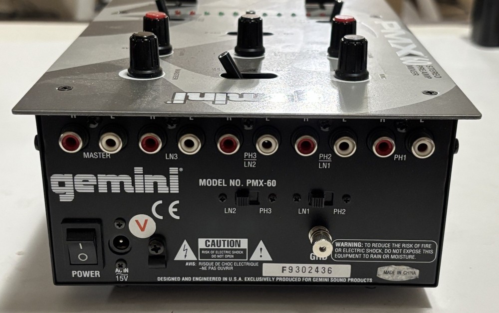 Gemini PMX 60 Stereo Preamp Mixer