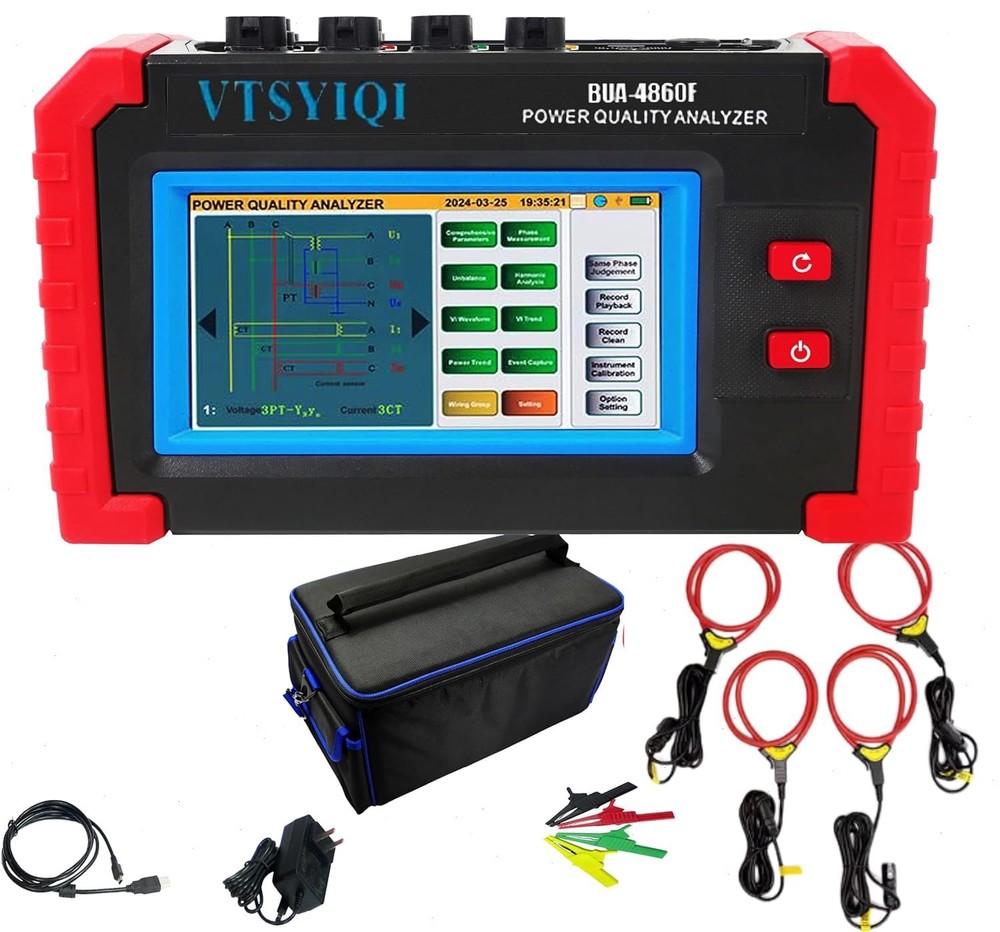 Power Quality Meter with Current Range 10A~6000A and Real Time Waveform Display