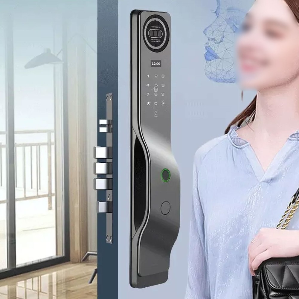 3D face Wifi Digital Smart Lock Fingerprint Visual Intercom Security Door Lock