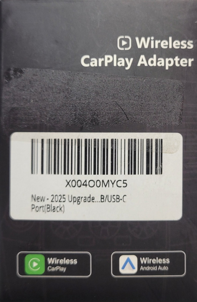 2025 Upgraded Mini Wireless CarPlay & Android Auto Adapter, 2-in-1 CarPlay