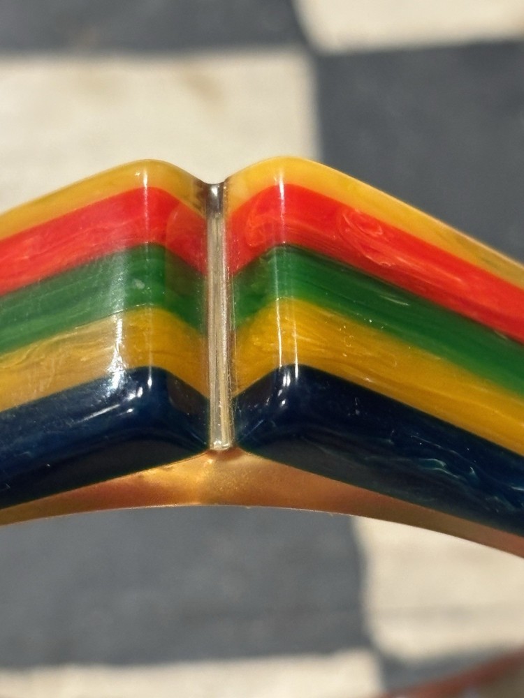 2. Signed Dombek Apple Juice Bakelite Philly Style Bangle