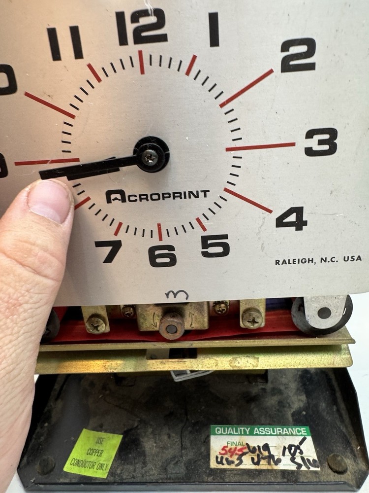 Acroprint Time Recorder Clock Machine 125NR4 Not Tested No Key