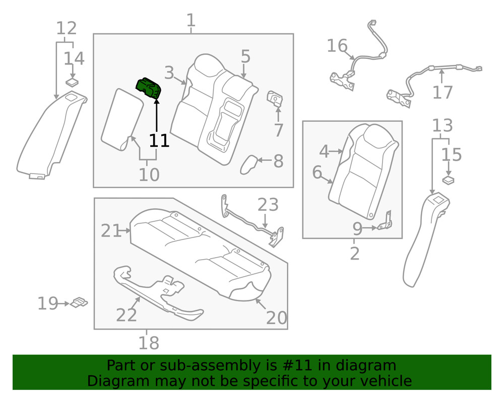 Genuine Nissan Cup Holder 88741-6CA0A