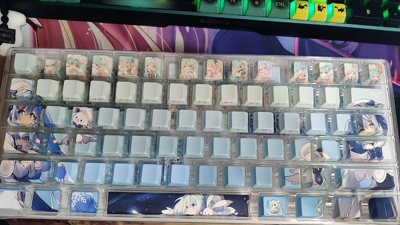 Hatsune Miku theme Anime 119pcs Keycaps Set For Mechanical Keyborad