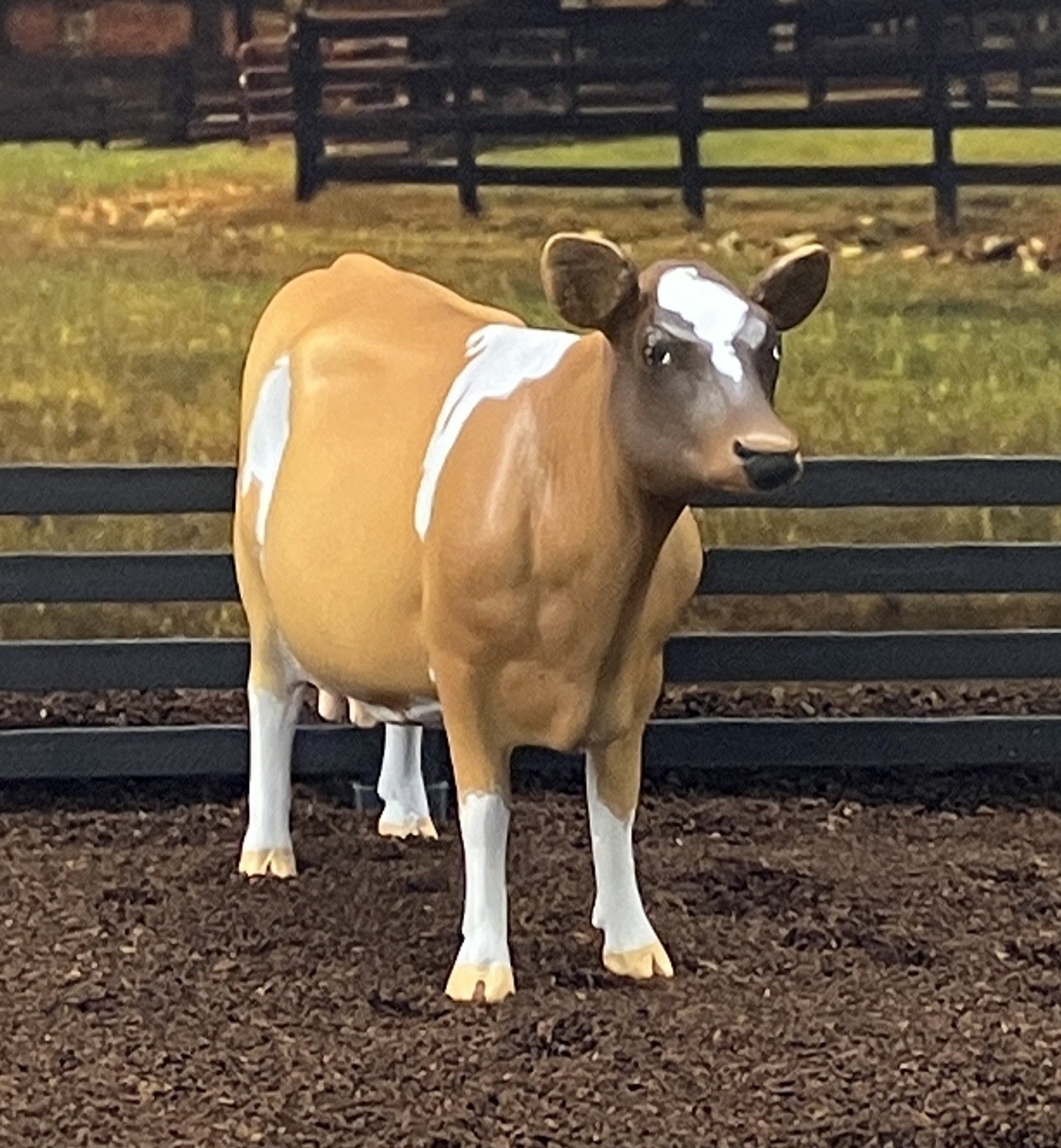 Custom CM Breyer TSC 1:20 Ornament Spot Jersey Holstein Figurine Model Dairy Cow