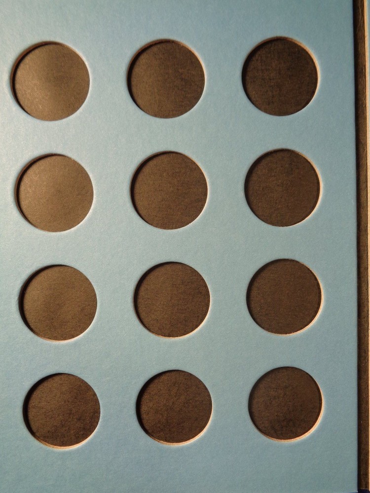Whitman Half Dollars Plain (No Dates) Coin Folder. Album Book #9045