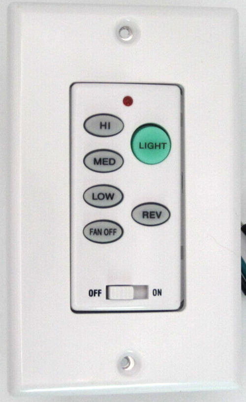 CHQ9051T Ceiling Fan Remote Wall Control, 3 Speed, Reverse, Single Light