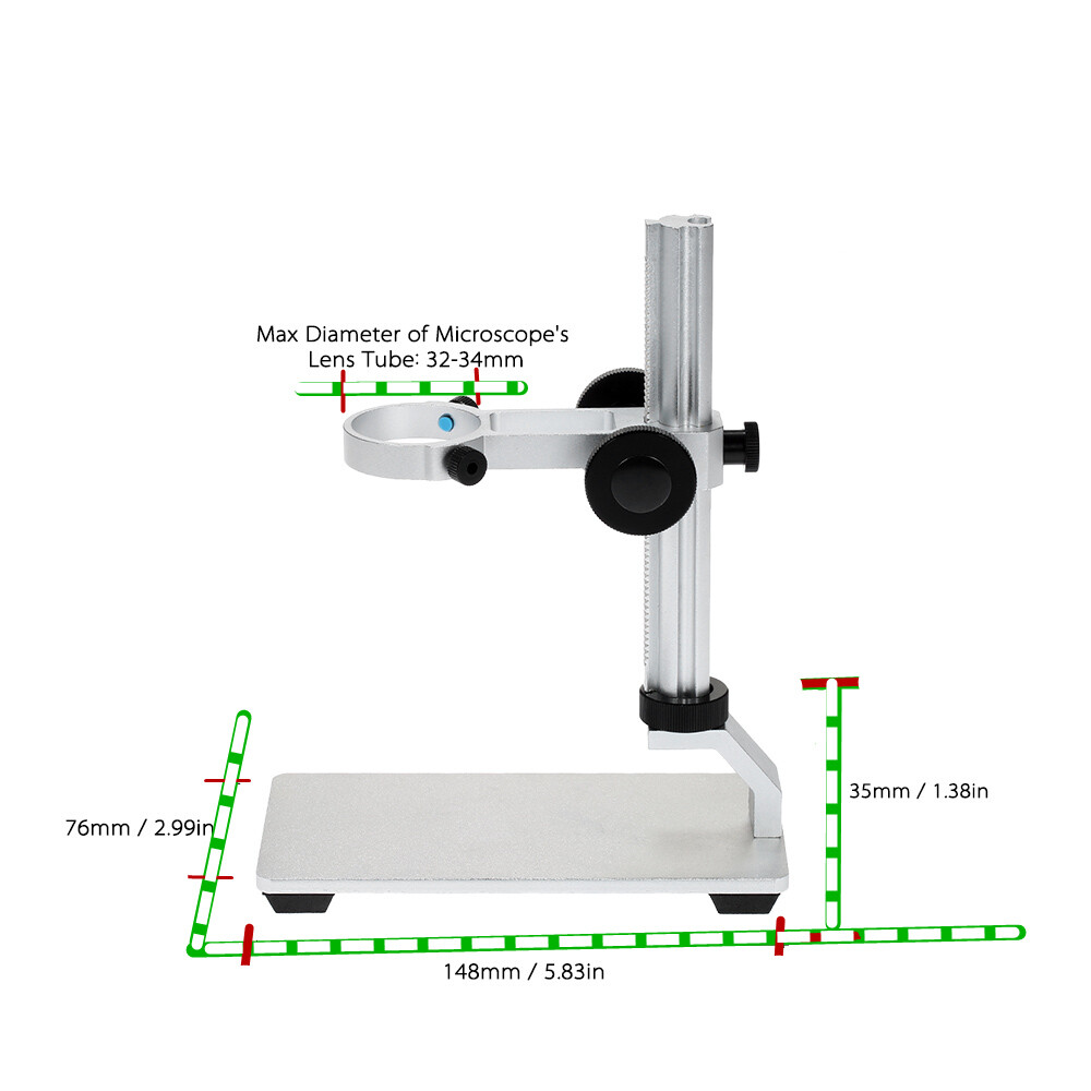 USB Digital Electronic Microscope DM4 4.3"LCD Display VGA Microscope with Stand