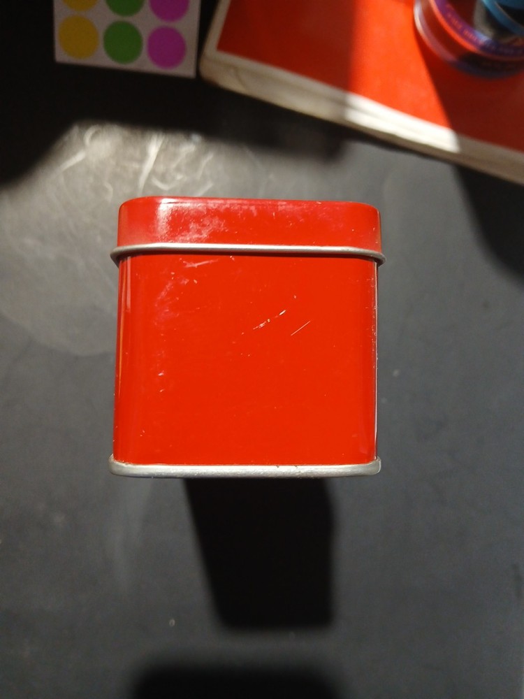 EMPTY Spearmint TIN WITH HINGED LID!