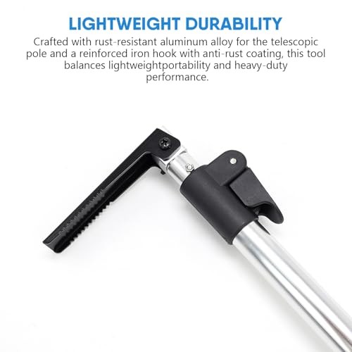 Telescopic 5FT Pickup Truck Cargo Retriever Hook, Multi-Use Foldable