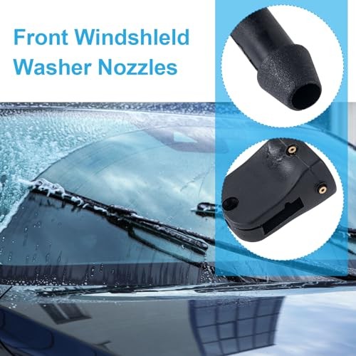 2pcs 3-way Adjustable Aimable Car Front Windshield Washer Wiper Sprayer Arm