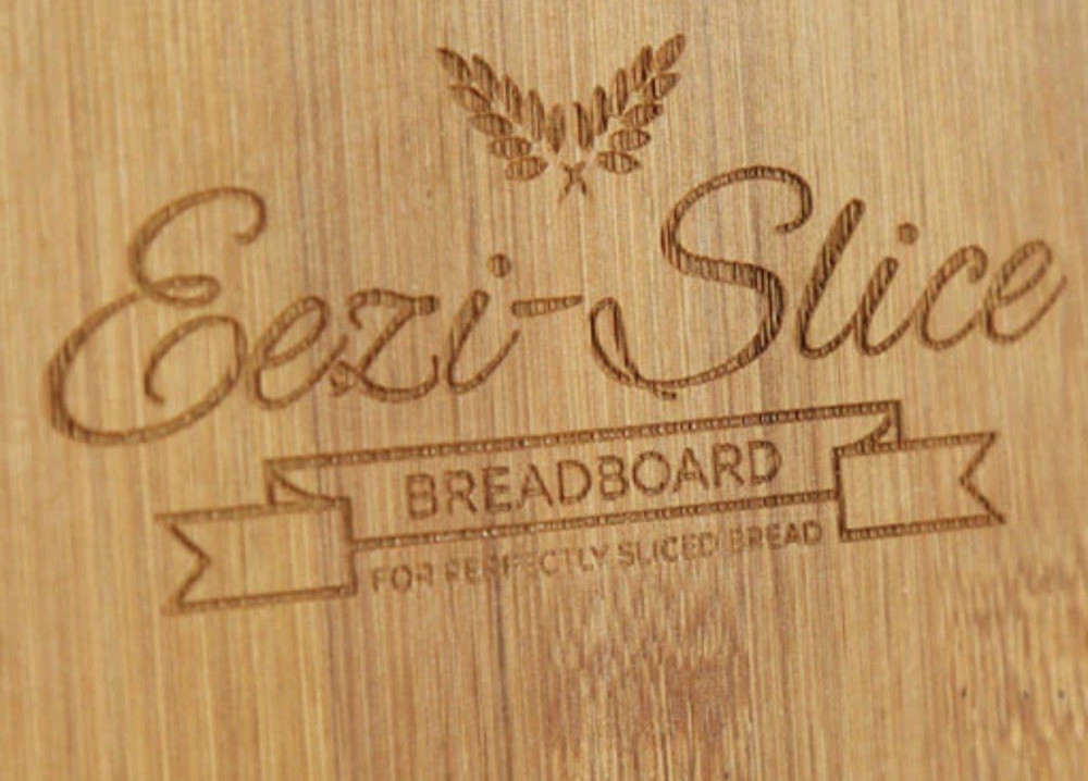 Eezi-Slice Breadboard Bread Slicer, Bamboo, Double Sided Thick/Thin NWT