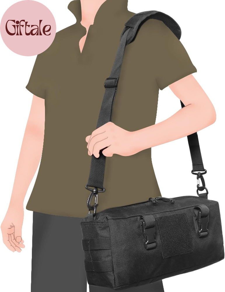 Bag Shoulder Strap Replacement Adjustable Strap with Padded Metal Hooks for Cros